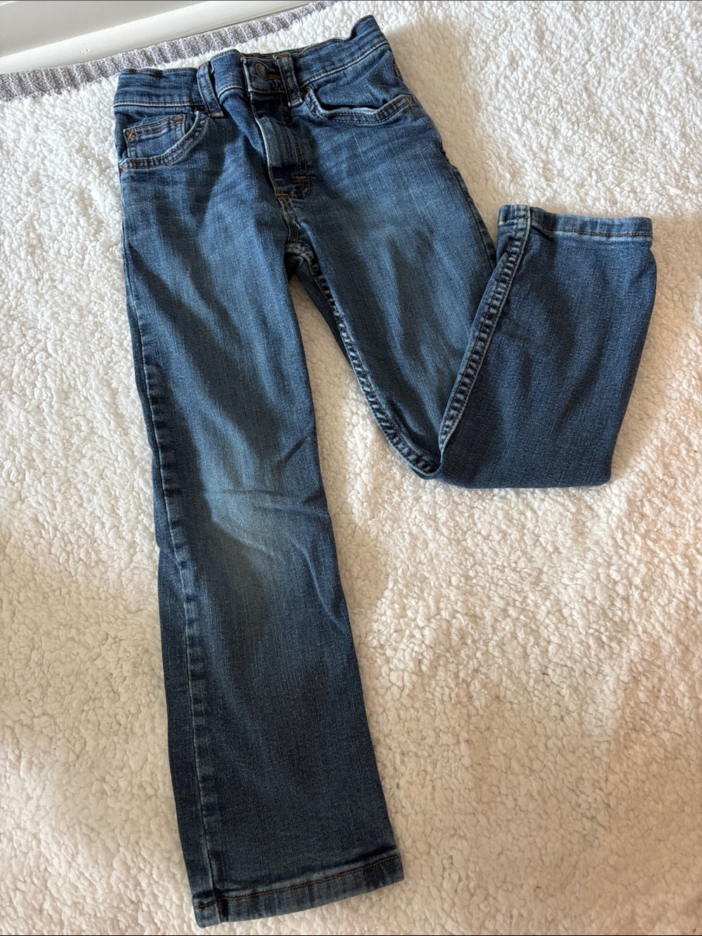 Wrangler Boys Blue Straight-Leg Jeans